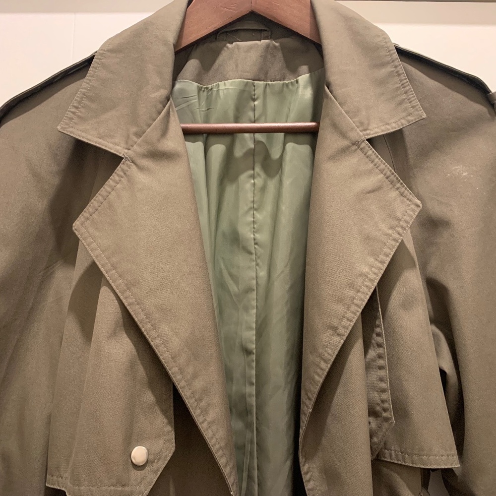 Khaki/olive trench coat